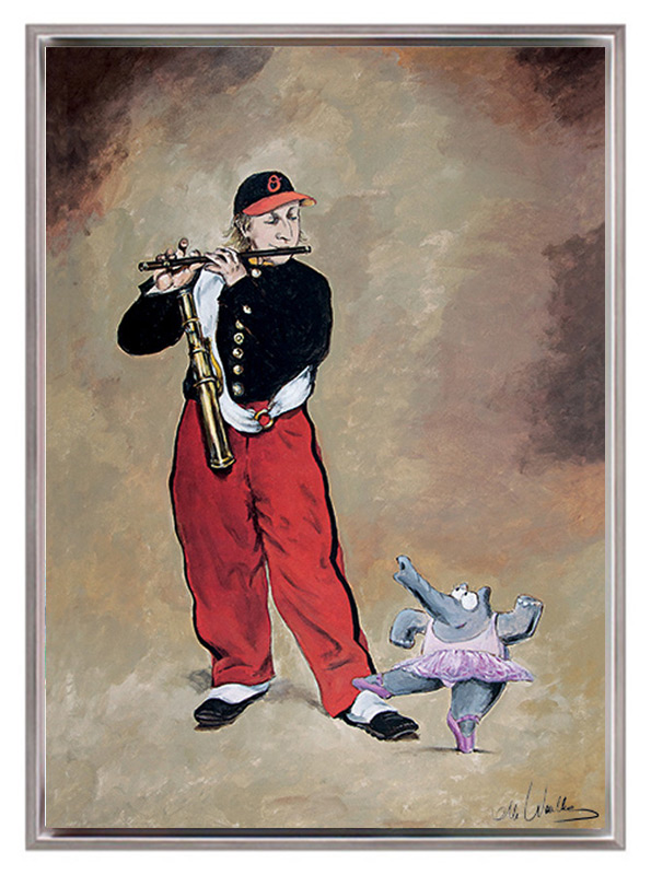 Otto Waalkes - THE QUEER PIPER - Original Pigmentgrafik auf Leinwand