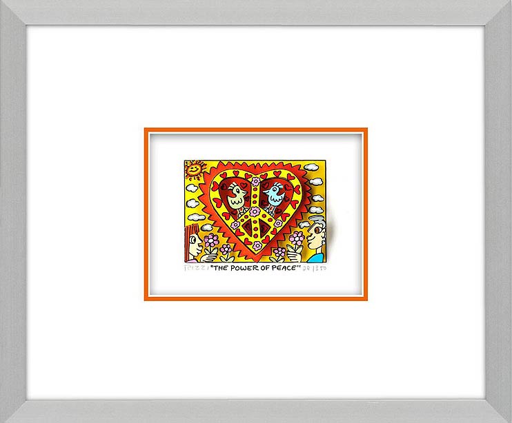 james-rizzi-the-power-of-peace-silber-gerahmt