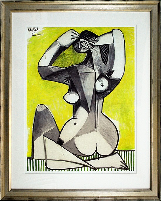Picasso " Nue Accroupie ", limitierte Granolithographie 