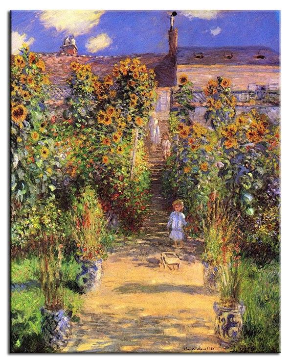 Claude Bilder Im Garten des Künstlers Leinwandbild oder Poster in
