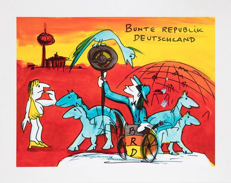UDO LINDENBERG BUNTE REPUBLIK DEUTSCHLAND original Siebdruck